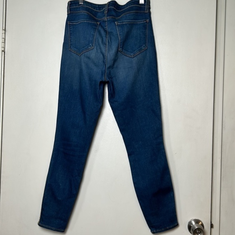 L'AGENCE Medium Wash Margot Gold Stripe SKinny Jeans/Denim- Size 30 - Picture 6 of 12